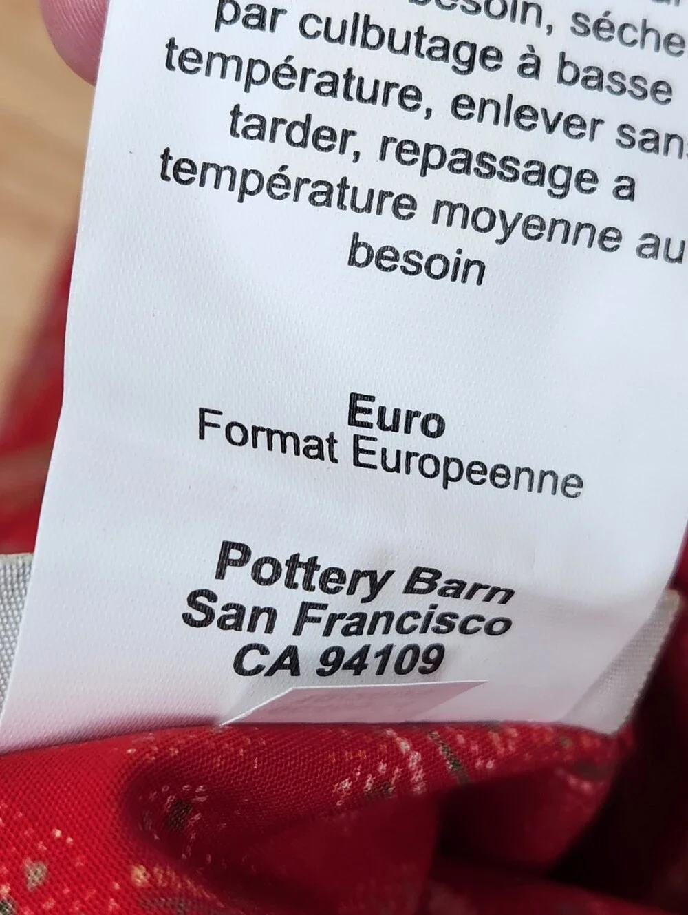 Pottery Barn Paisley Euro Sham Set Of 2 Pillowcase French Cottage NOS Red